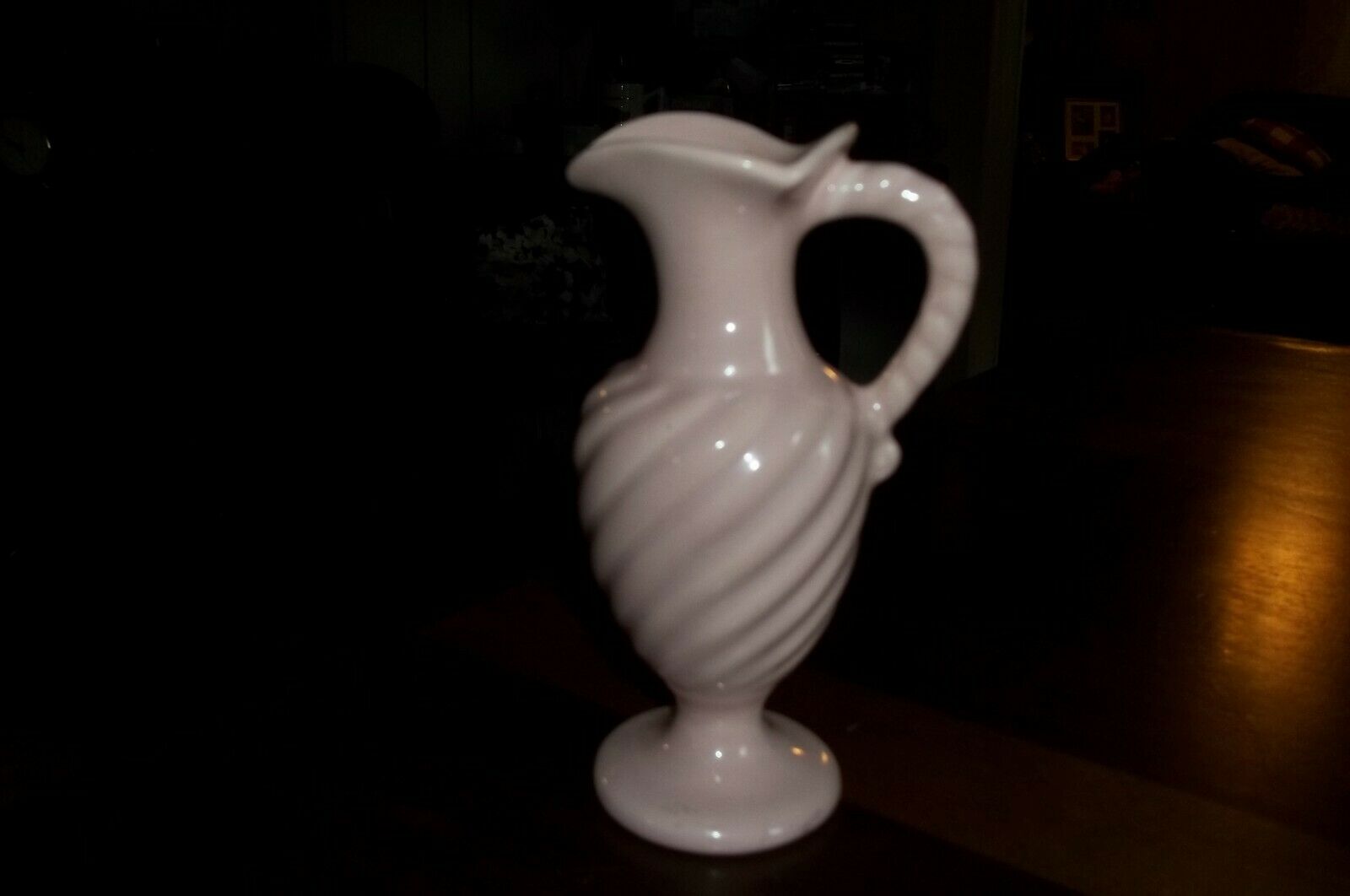 Camark Pink Swirl Pitcher Vase