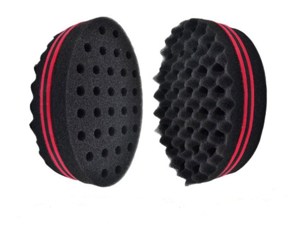 Double Side Barber Hair Brush Sponge Locking Afro Curl Twist Dreads Coil Wave