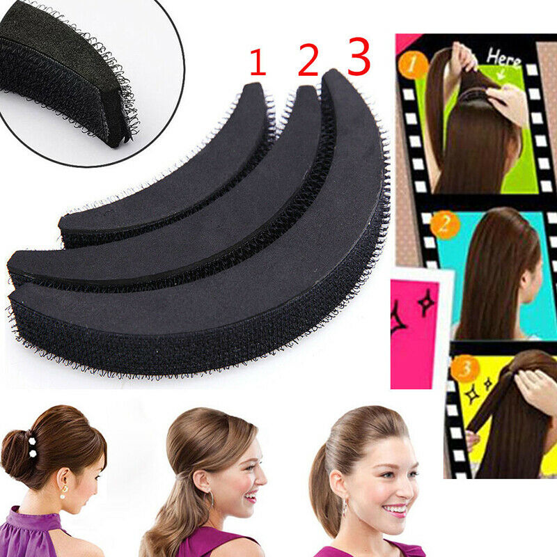 3pcs Hair Volume Increase Puff Sponge Pad Bump Up Insert Base Diy Updo Styling
