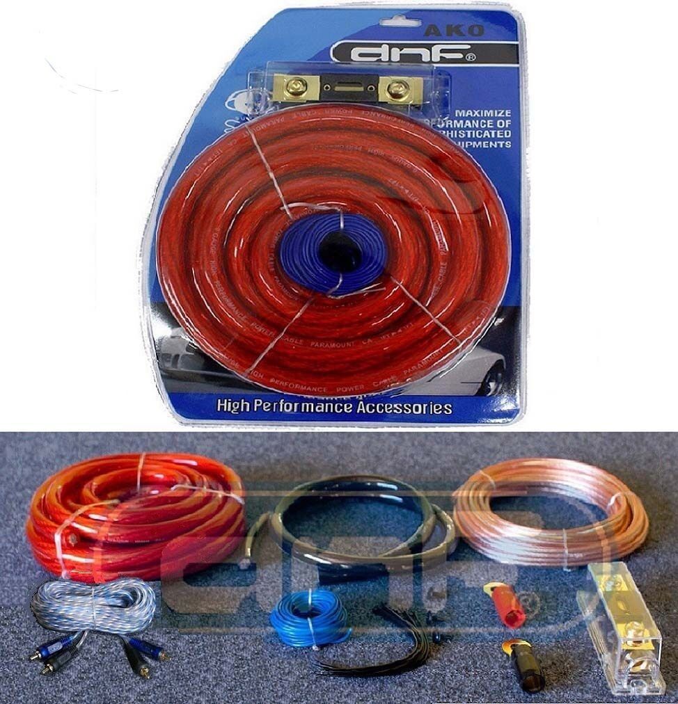 ***0 Gauge Amp Kit Complete Amplifier Wiring Install Speaker Wire Kit 6000w***