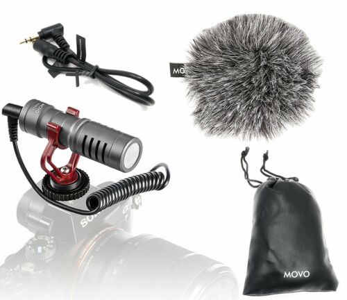 Movo Vxr10gy Shotgun Condenser Video Microphone For Dslr Camera & Smartphones