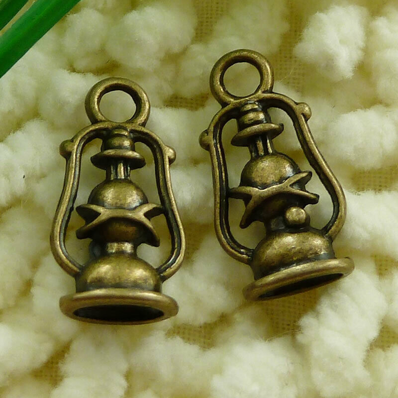 210 Pcs Bronze Plated Barn Lantern Charms 20x10mm S1556 Diy Jewelry Making