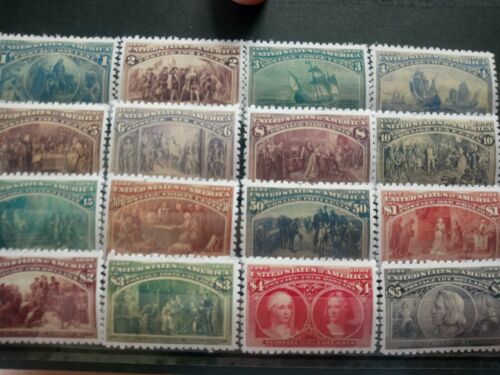 Sc# 230-245 Us 1893 Columbian Exposition Stamp Reproduction Place Holders