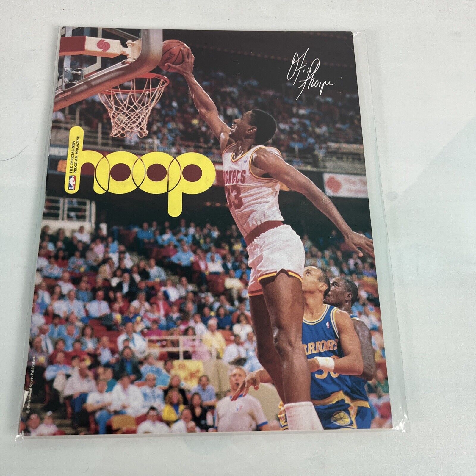 Vintage 1991 Nba Hoop Magazine Otis Thorpe Houston Rockets Cover