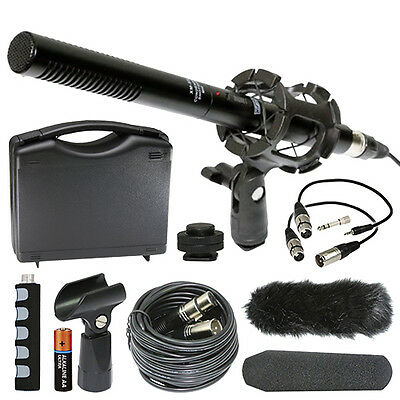 Vidpro Xm-55 11" Condenser Shotgun Video Dslr Broadcast 13-piece Microphone Kit