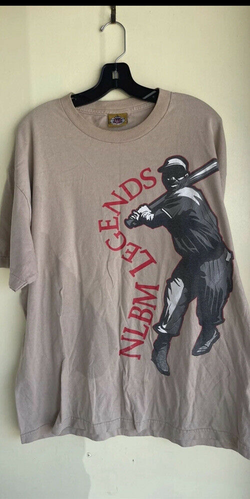 Nlbm The Negro Leagues Baseball T-shirt With Logos  On Back Vintage Rare Xl