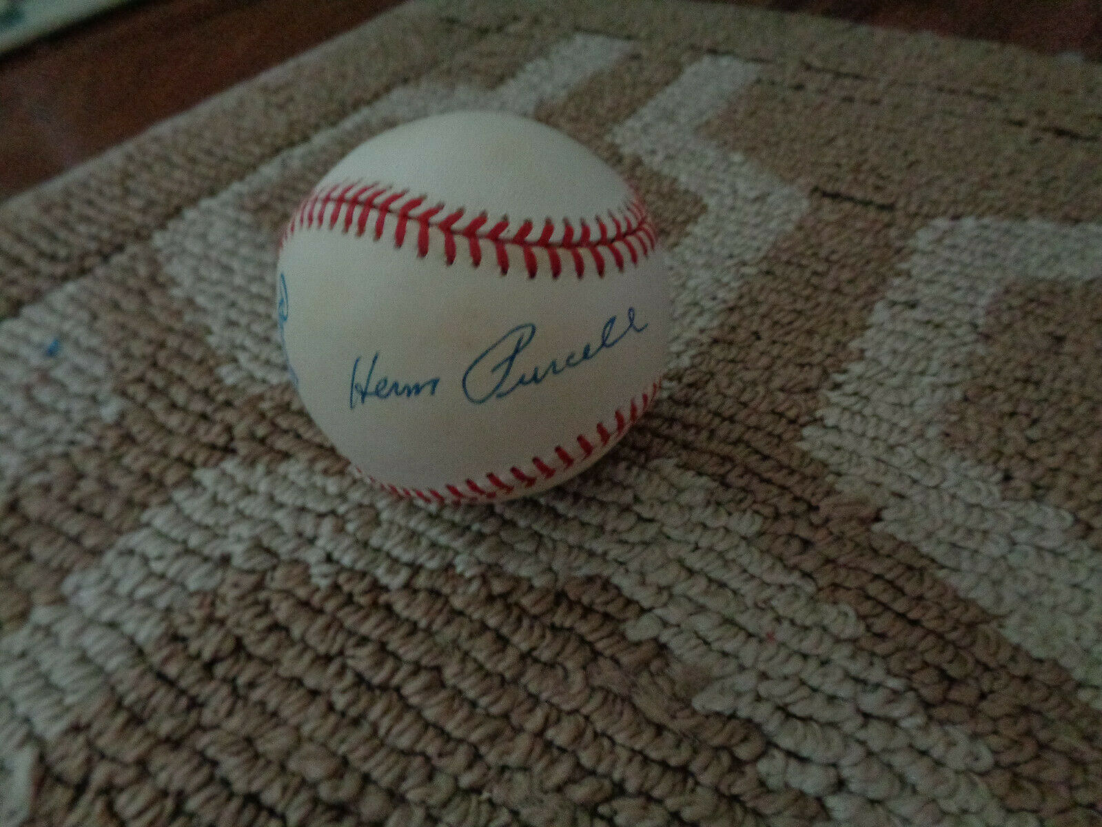Herman Purcell Negro League Signed Ball Autograph Baseball Rare Sports Black Sox