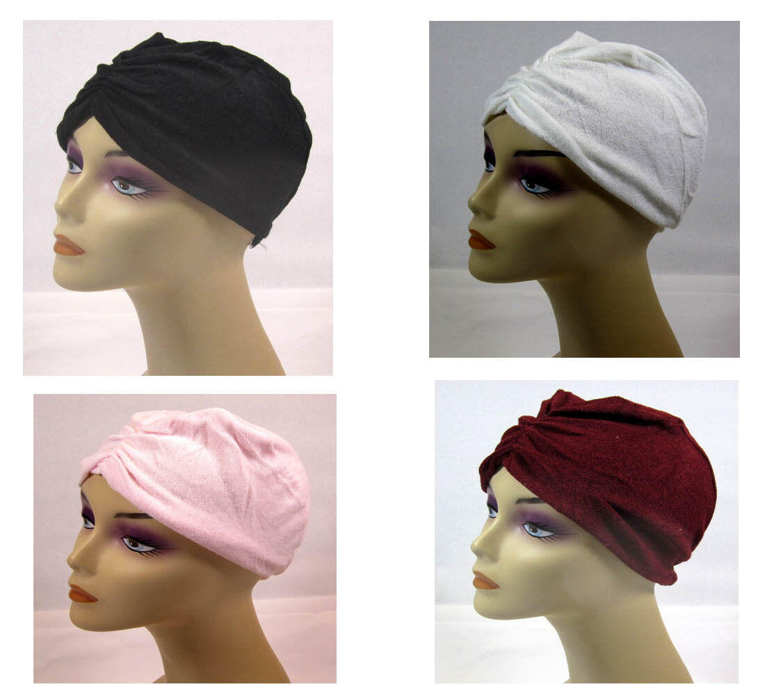 Lot Of 1,3-terry Cloth Turban   Chemo Cancer  Head Wrap Hair Styling Hat  Lh1205
