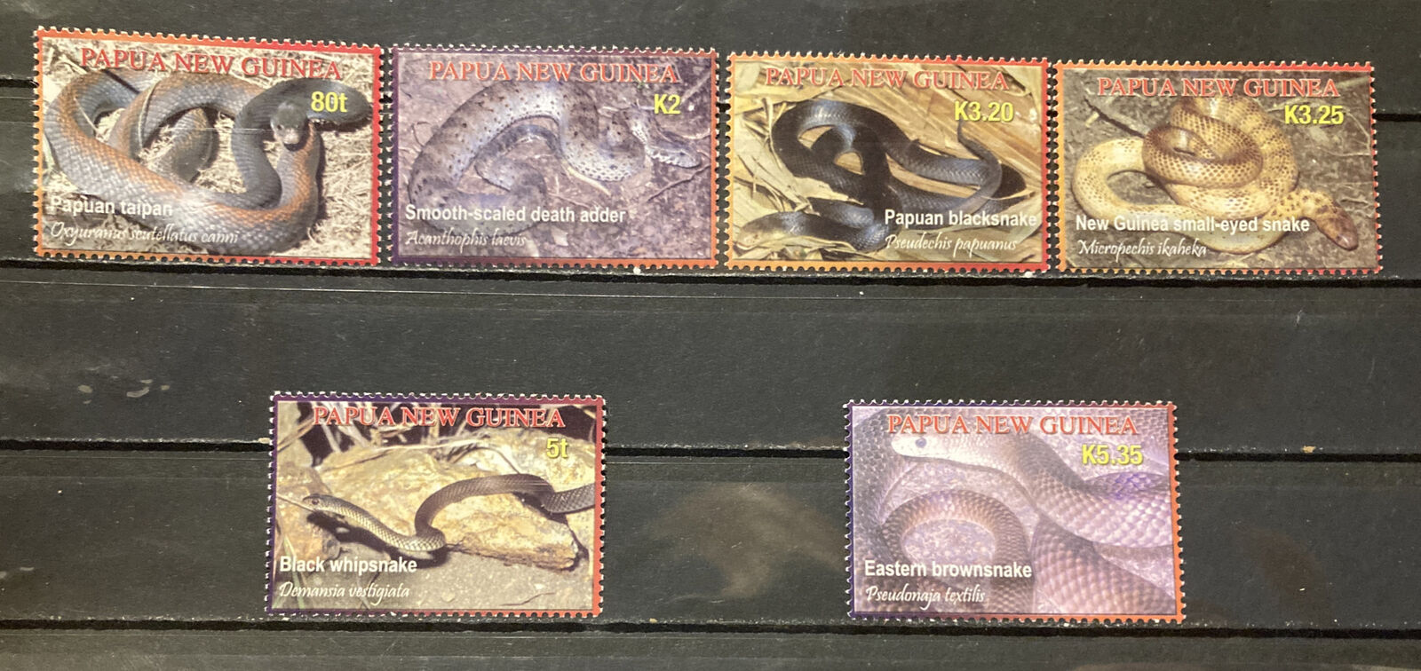 Papua N.g.,snakes S.c.#1229-34 S.c.v.$12 Mnh Complete Set Of 6 As Issued In 2006